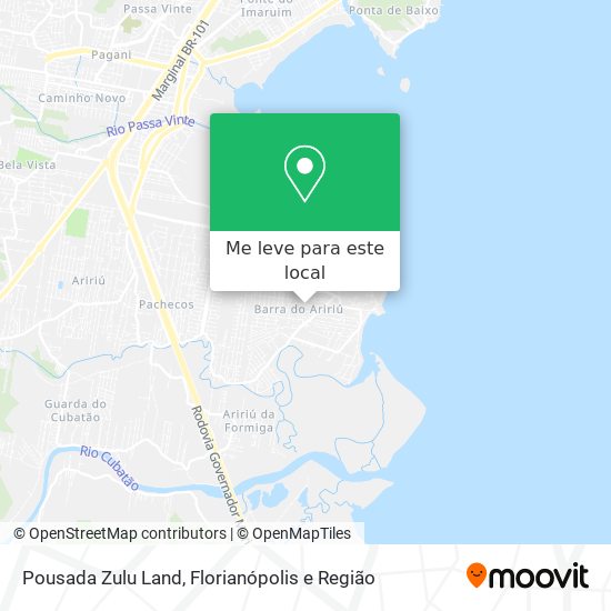 Pousada Zulu Land mapa