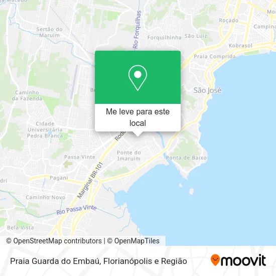 Praia Guarda do Embaú mapa