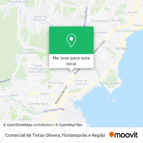 Comercial de Tintas Oliveira mapa