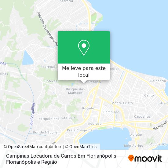 Campinas Locadora de Carros Em Florianópolis mapa