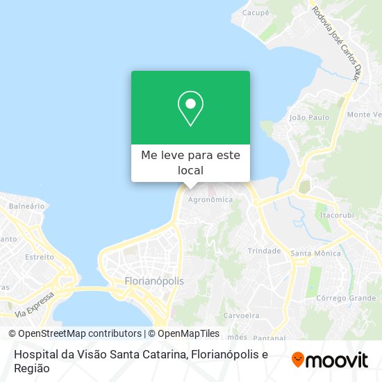 Hospital da Visão Santa Catarina mapa