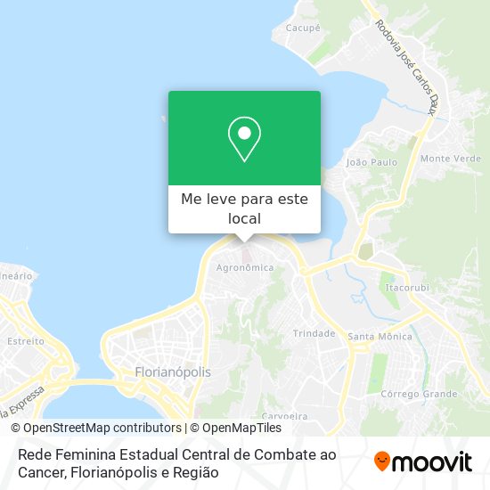 Rede Feminina Estadual Central de Combate ao Cancer mapa