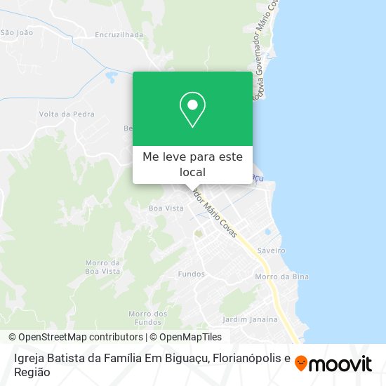 Igreja Batista da Família Em Biguaçu mapa