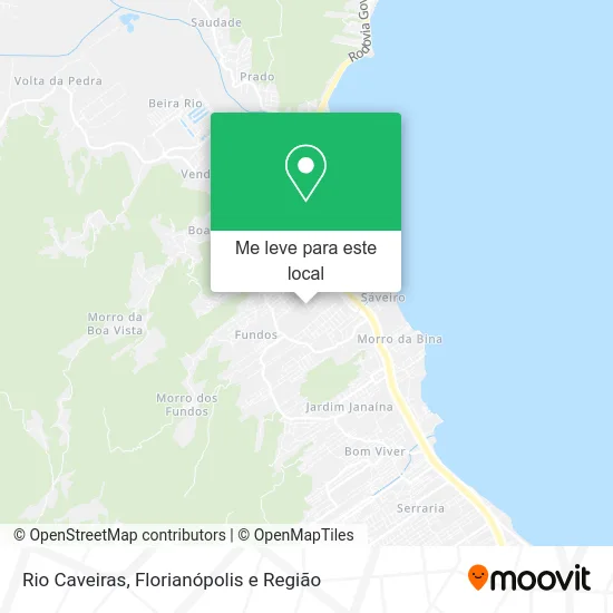 Rio Caveiras mapa