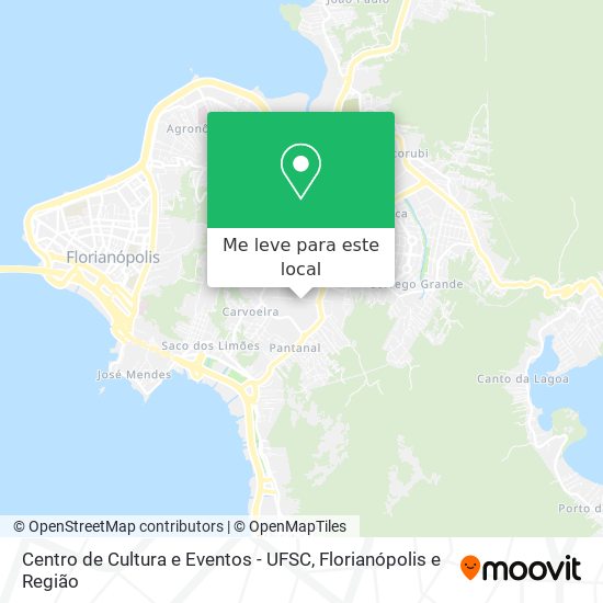 Centro de Cultura e Eventos - UFSC mapa