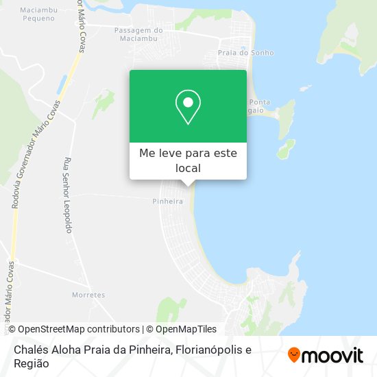 Chalés Aloha Praia da Pinheira mapa