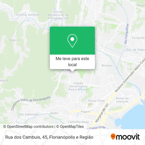 Rua dos Cambuis, 45 mapa