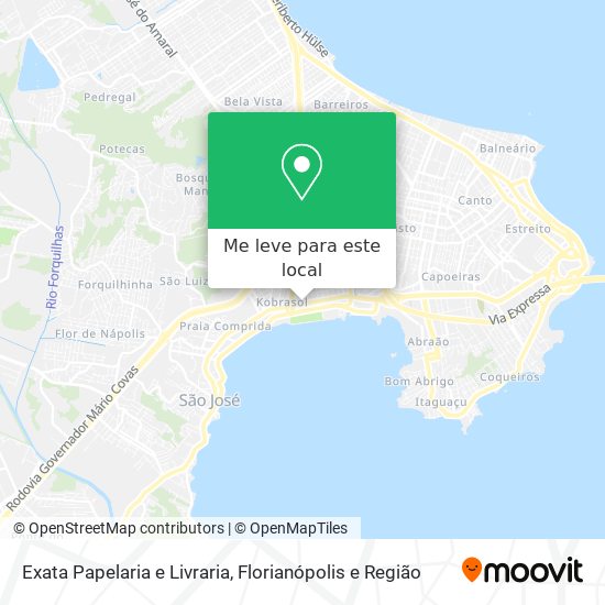 Exata Papelaria e Livraria mapa