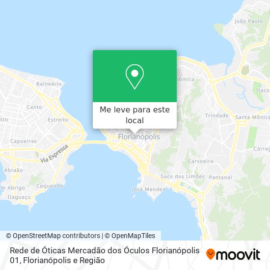 Rede de Óticas Mercadão dos Óculos Florianópolis 01 mapa