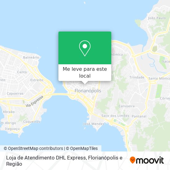 Loja de Atendimento DHL Express mapa