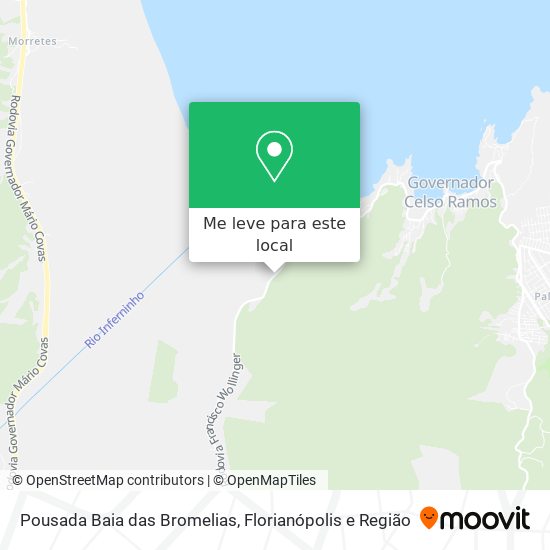 Pousada Baia das Bromelias mapa
