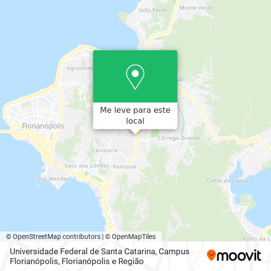 Universidade Federal de Santa Catarina, Campus Florianópolis mapa