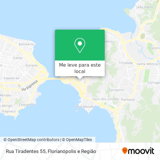 Rua Tiradentes 55 mapa