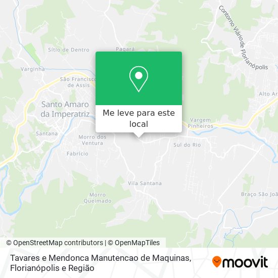 Tavares e Mendonca Manutencao de Maquinas mapa