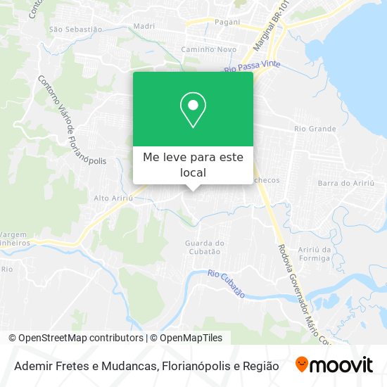Ademir Fretes e Mudancas mapa