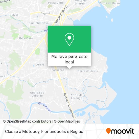 Classe a Motoboy mapa