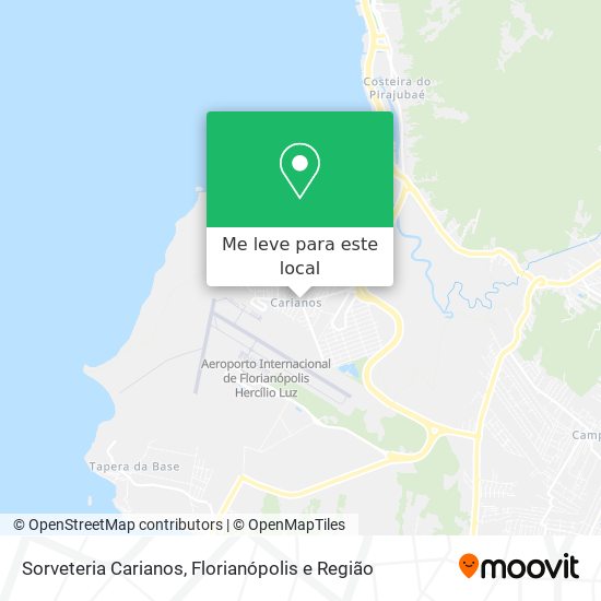 Sorveteria Carianos mapa