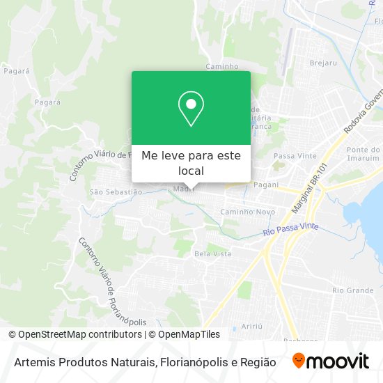 Artemis Produtos Naturais mapa