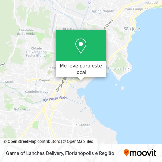 Game of Lanches Delivery mapa