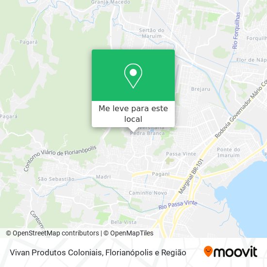 Vivan Produtos Coloniais mapa