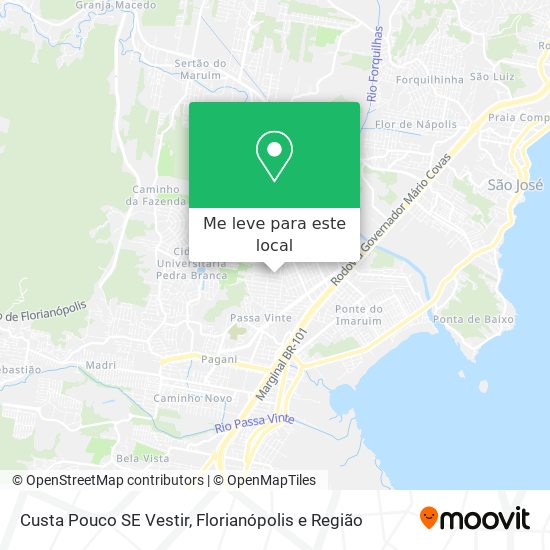 Custa Pouco SE Vestir mapa