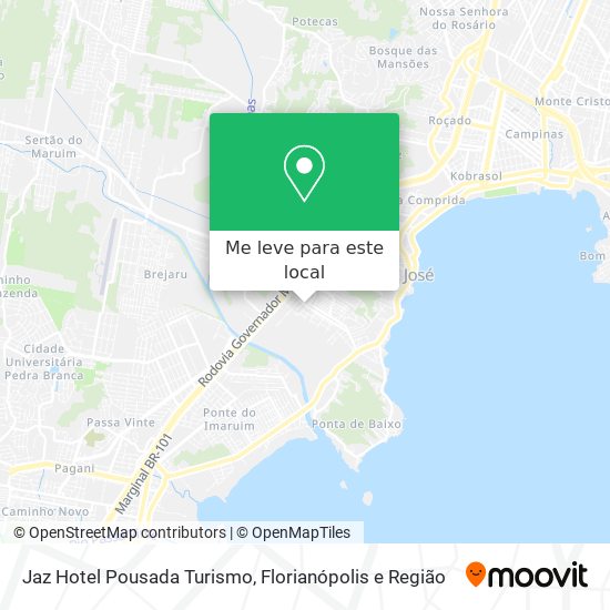 Jaz Hotel Pousada Turismo mapa