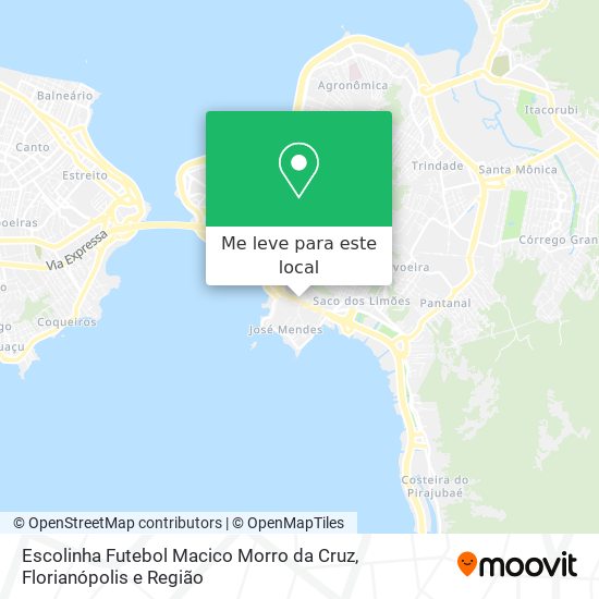 Escolinha Futebol Macico Morro da Cruz mapa
