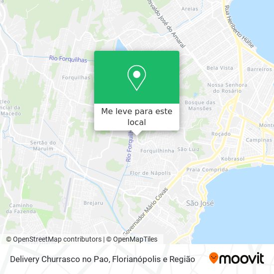 Delivery Churrasco no Pao mapa