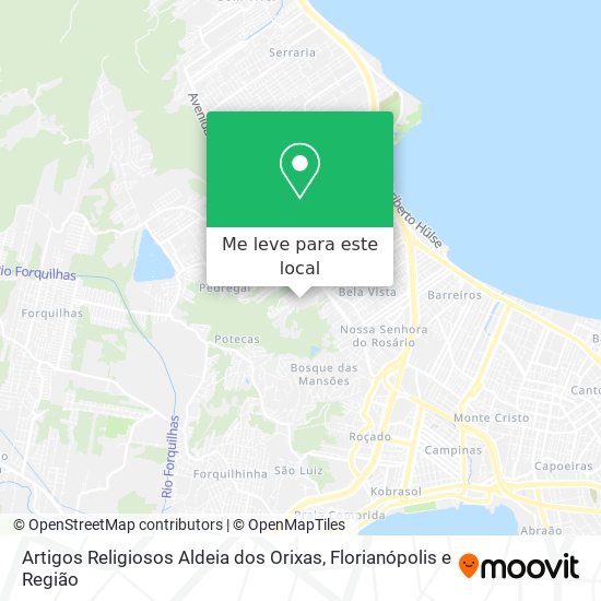 Artigos Religiosos Aldeia dos Orixas mapa