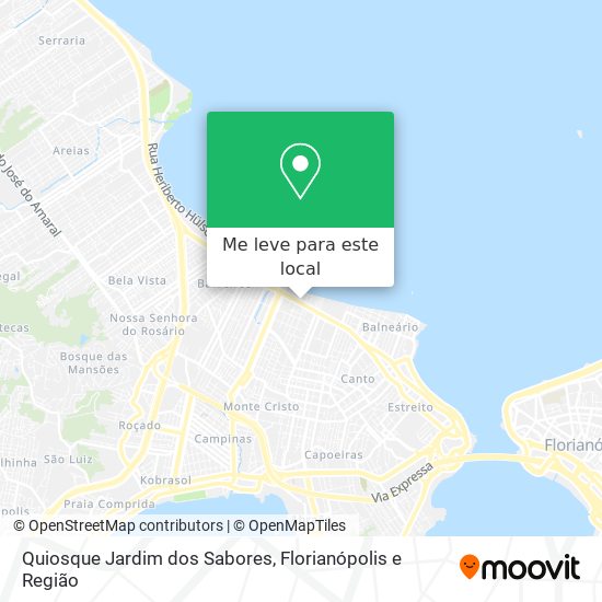 Quiosque Jardim dos Sabores mapa
