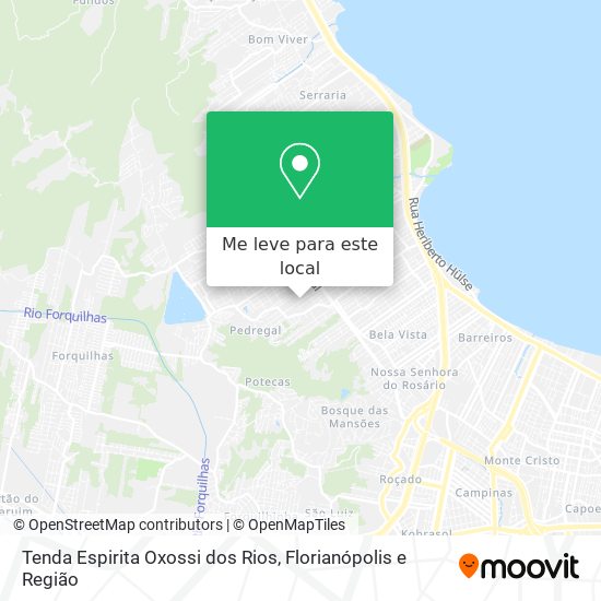Tenda Espirita Oxossi dos Rios mapa