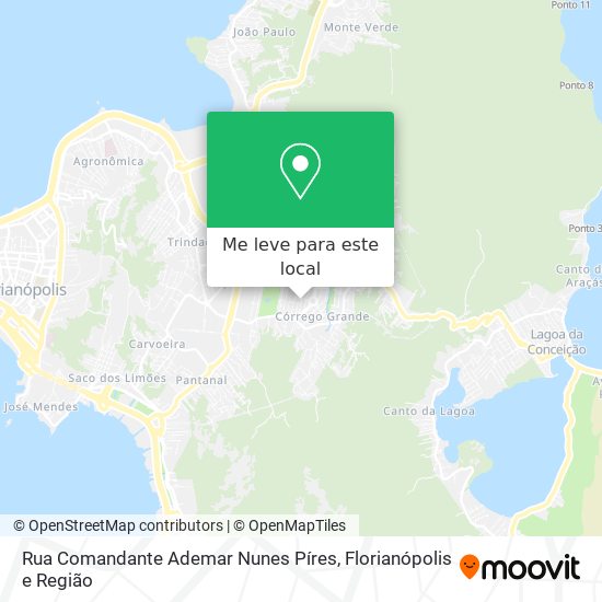 Rua Comandante Ademar Nunes Píres mapa