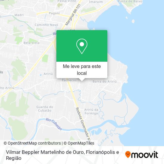 Vilmar Beppler Martelinho de Ouro mapa