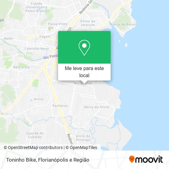 Toninho Bike mapa