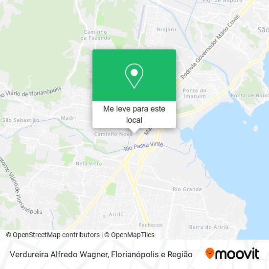 Verdureira Alfredo Wagner mapa