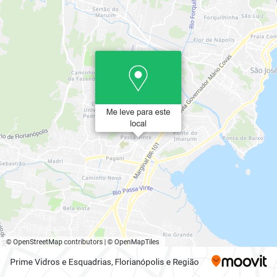 Prime Vidros e Esquadrias mapa