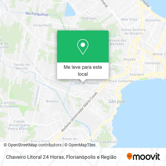 Chaveiro Litoral 24 Horas mapa