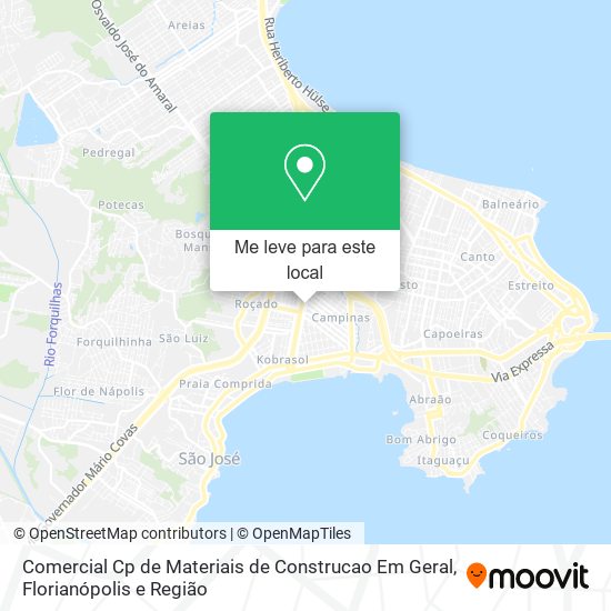 Comercial Cp de Materiais de Construcao Em Geral mapa