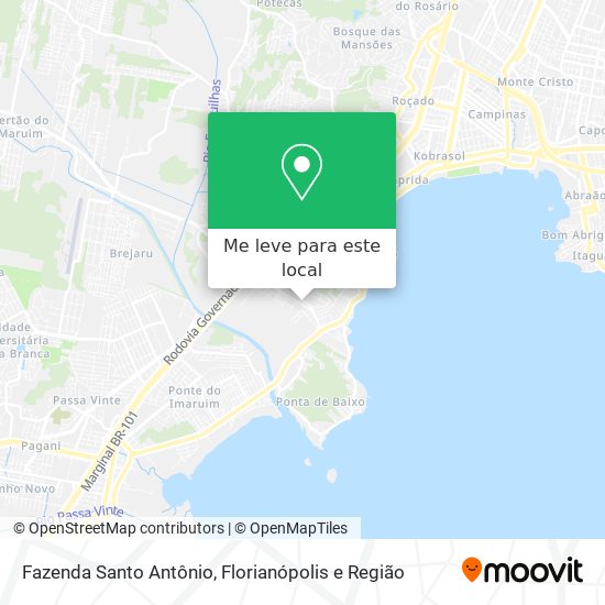 Fazenda Santo Antônio mapa