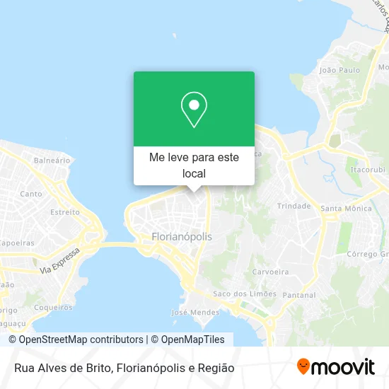 Rua Alves de Brito mapa