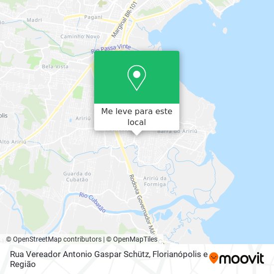 Rua Vereador Antonio Gaspar Schütz mapa
