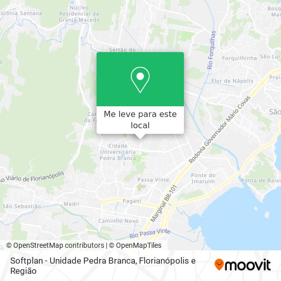 Softplan - Unidade Pedra Branca mapa