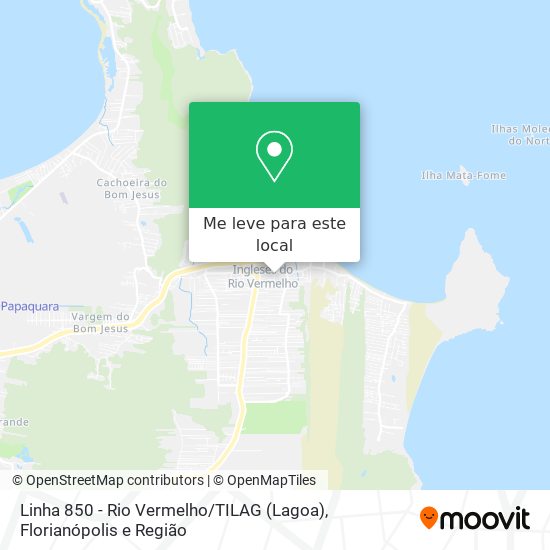 Linha 850 - Rio Vermelho / TILAG (Lagoa) mapa