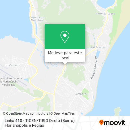 Linha 410 - TICEN / TIRIO Direto (Bairro) mapa