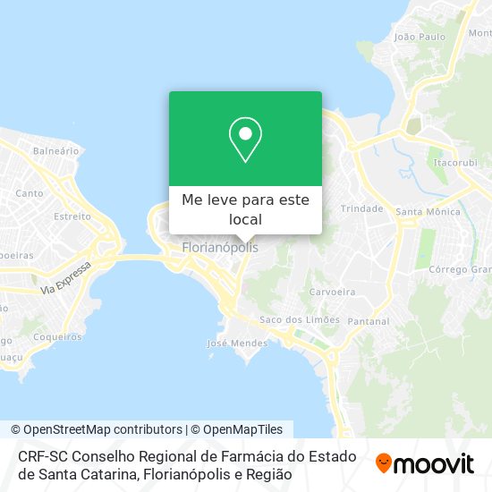 CRF-SC Conselho Regional de Farmácia do Estado de Santa Catarina mapa