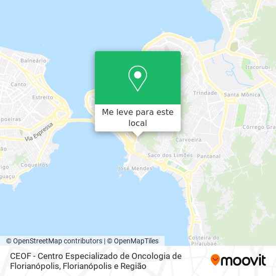 CEOF - Centro Especializado de Oncologia de Florianópolis mapa