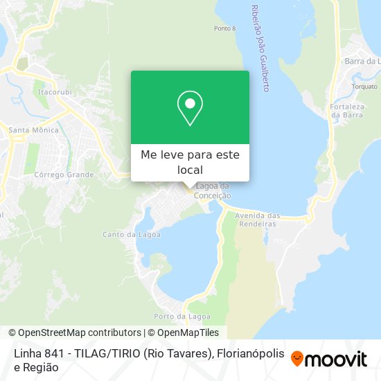Linha 841 - TILAG / TIRIO (Rio Tavares) mapa