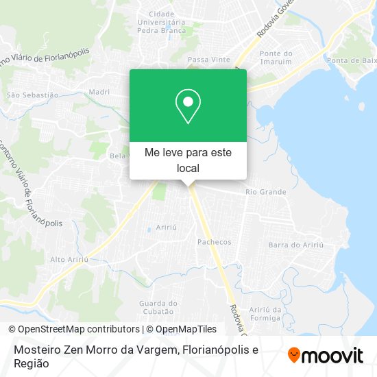 Mosteiro Zen Morro da Vargem mapa