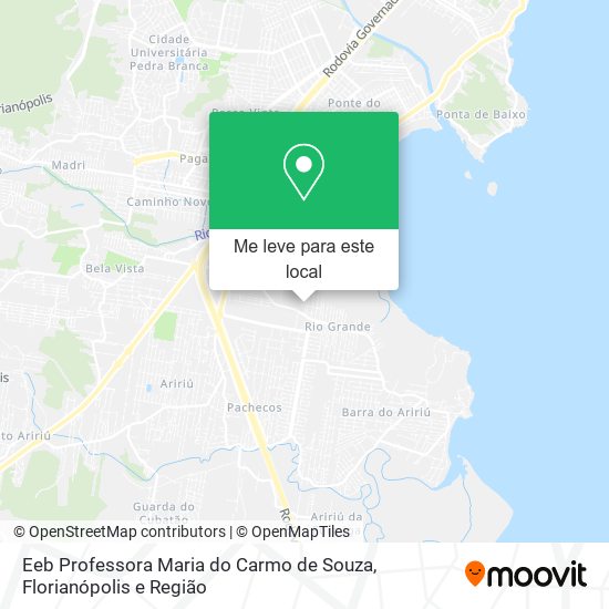 Eeb Professora Maria do Carmo de Souza mapa