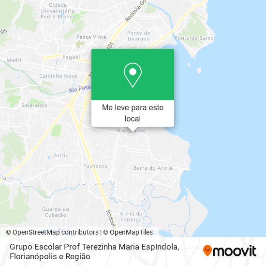 Grupo Escolar Prof Terezinha Maria Espíndola mapa